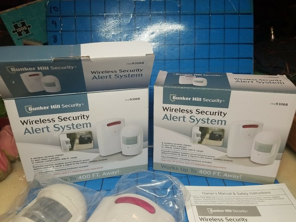2 WIRELESS MOTION SENSOR Driveway Alert Security DETECTOR ENTRY DOOR BELL CHIME