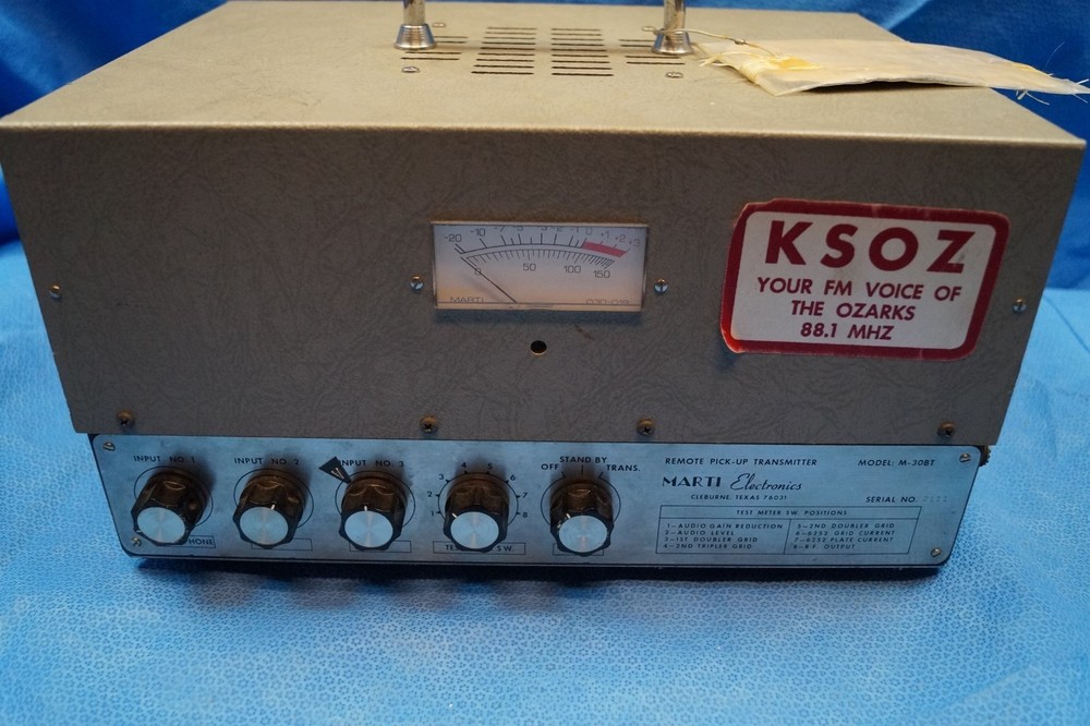 Marti Electronics Tube Remote Pick-Up Transmitter M-30BT