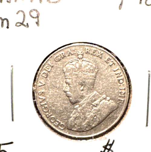 Canada 1925 nickel KM 29 VF+