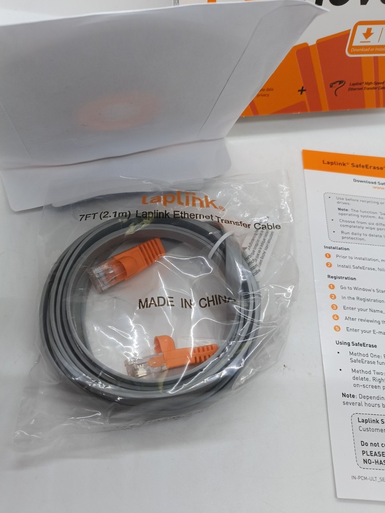 Laplink PCmover Ultimate PC Transfer Software with High-Speed Ethernet Cable