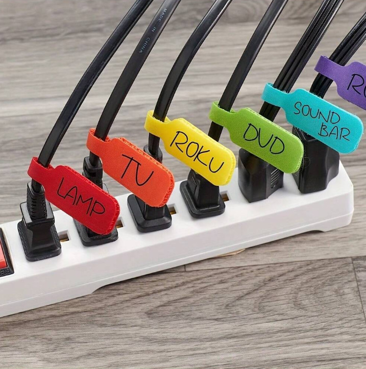 10pcs Wire Markers - Writable Cable Labels with Hook, Loop for Easy Organization