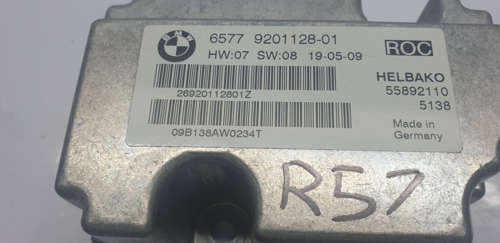 BMW E88 E93 / MINI R57 - ROC CONVERTIBLE ROLL OVER CONTROL ECU MODULE 9201128