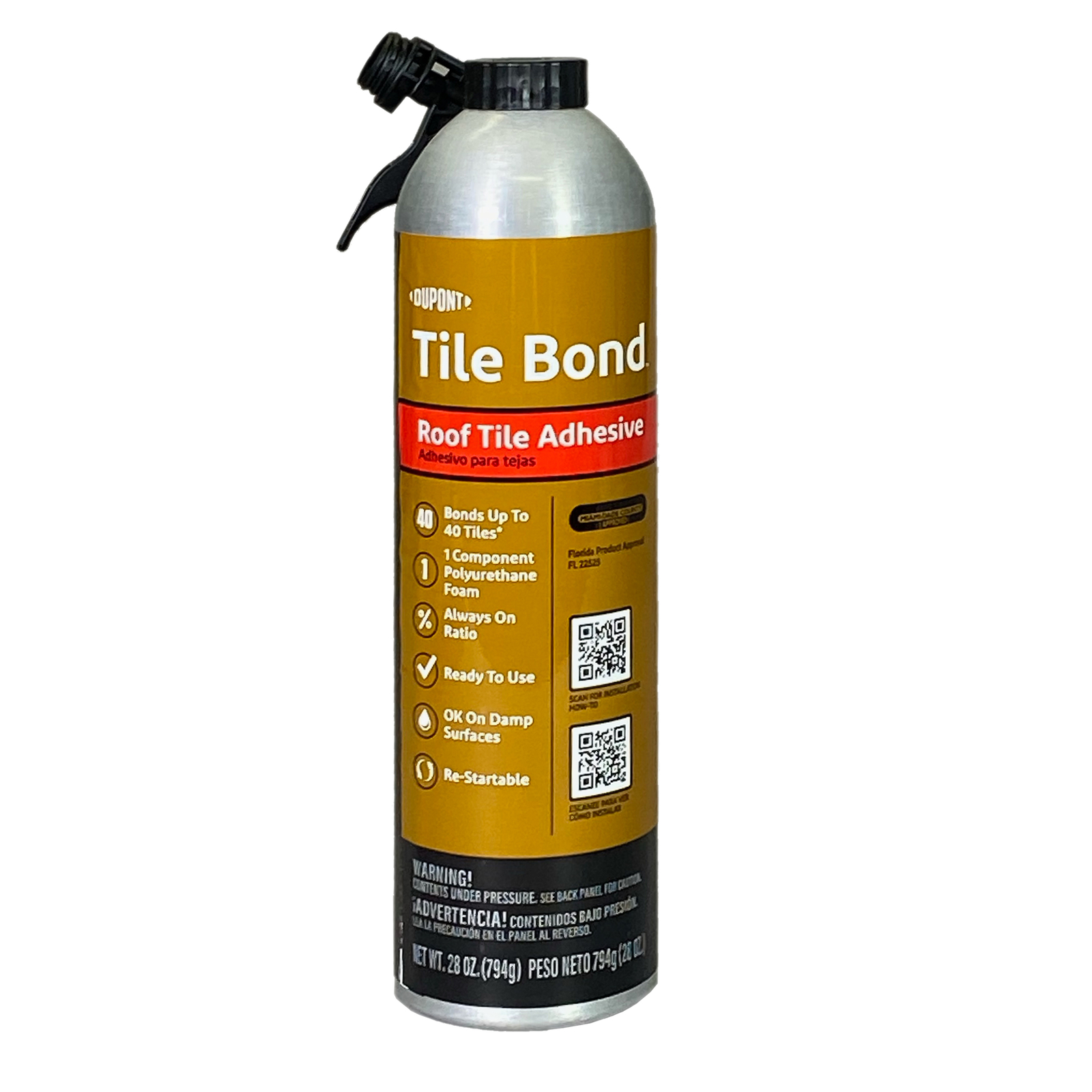 Tile Bond Roof Tile Adhesive - 28 oz Can with Reusable Straw, Pack of 3
