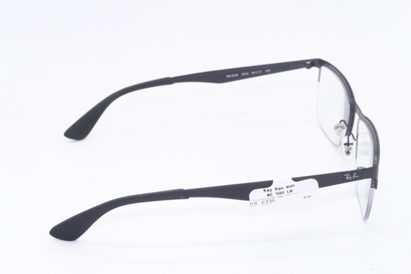 RAY-BAN RB 6335 2503 BLACK GUNMETAL AUTHENTIC FRAMES EYEGLASSES 54-17