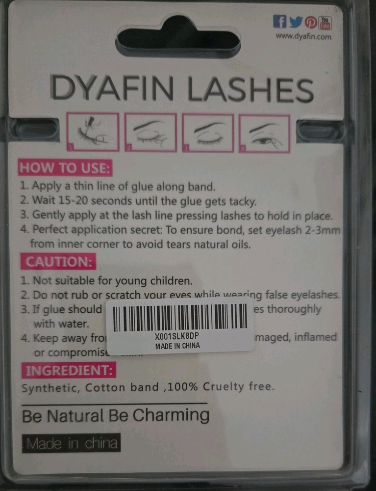 Dyafin 4 Pairs False Eyelashes Multipack False Eyelashes T7