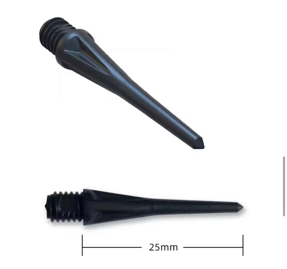 100pcs Soft Tip Dart Points 2BA Black Plastic Replacement Tips