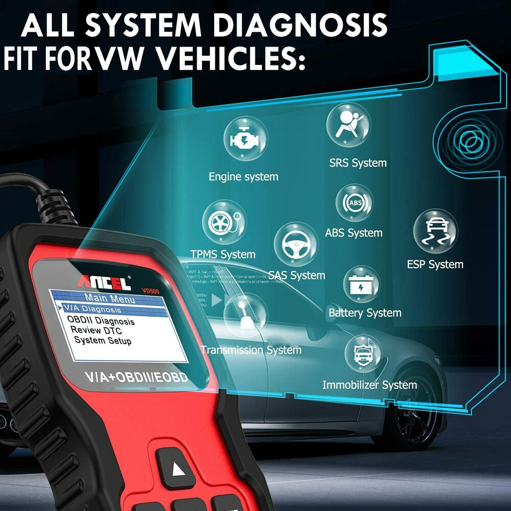 ANCEL VD500 OBD2 Code Reader Full System Scanner TPS Oil EPB Reset Diagnostic