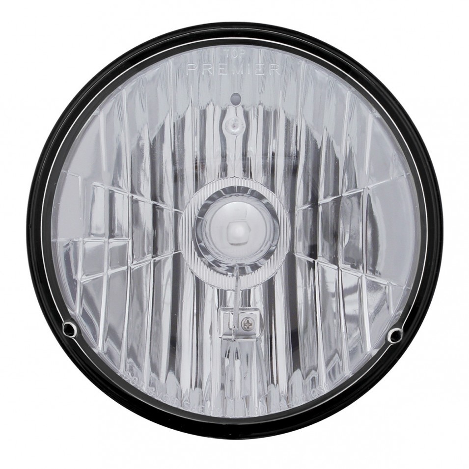 GUIDE Headlight, Dual Function, Chrome, Crystal H4 Bulb - Amber LED/Clear Lens
