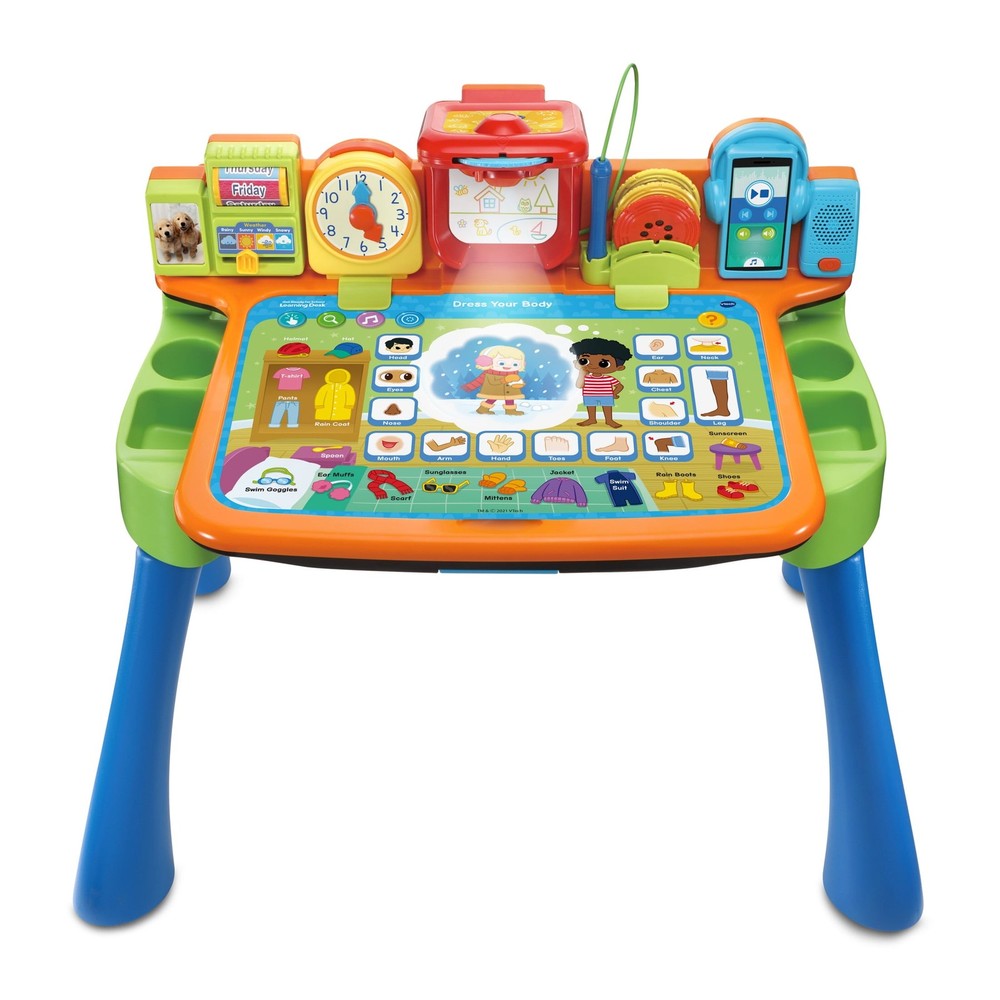 VTech Get Ready for School Learning Desk, Multicolor, 22" Tall, Infant