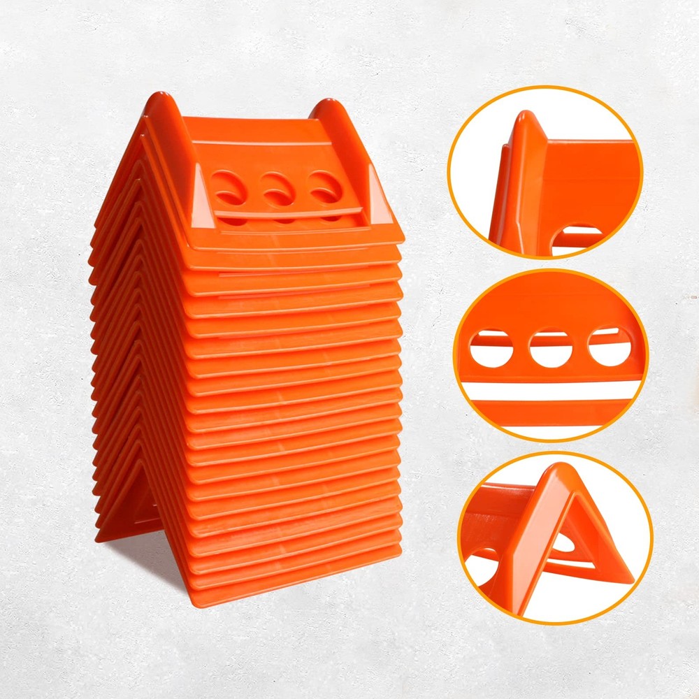 ENJ 40 Pack Flatbed Edge Protector, Corner Tie Down Protector for Orange