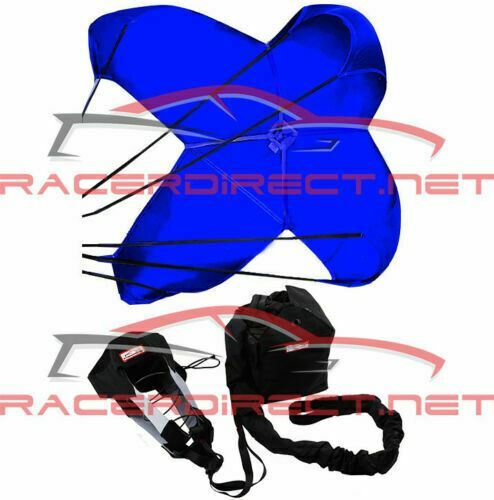 DRAG RACING 12' PARACHUTE SPRING LOADED DRAG SAFETY CHUTE BLUE RACERDIRECT