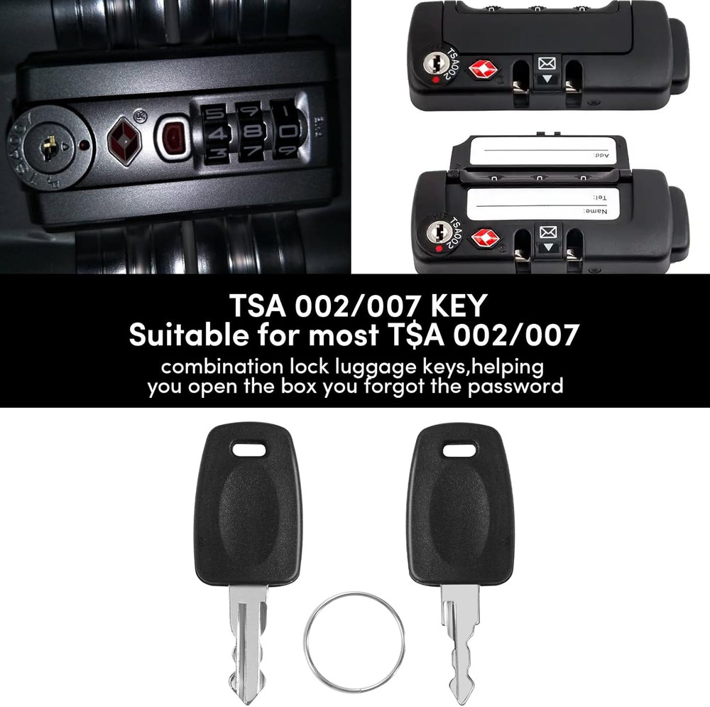 TSA Approved Universal Lock Key for Forgotten Luggage Combinations - 2 Colors