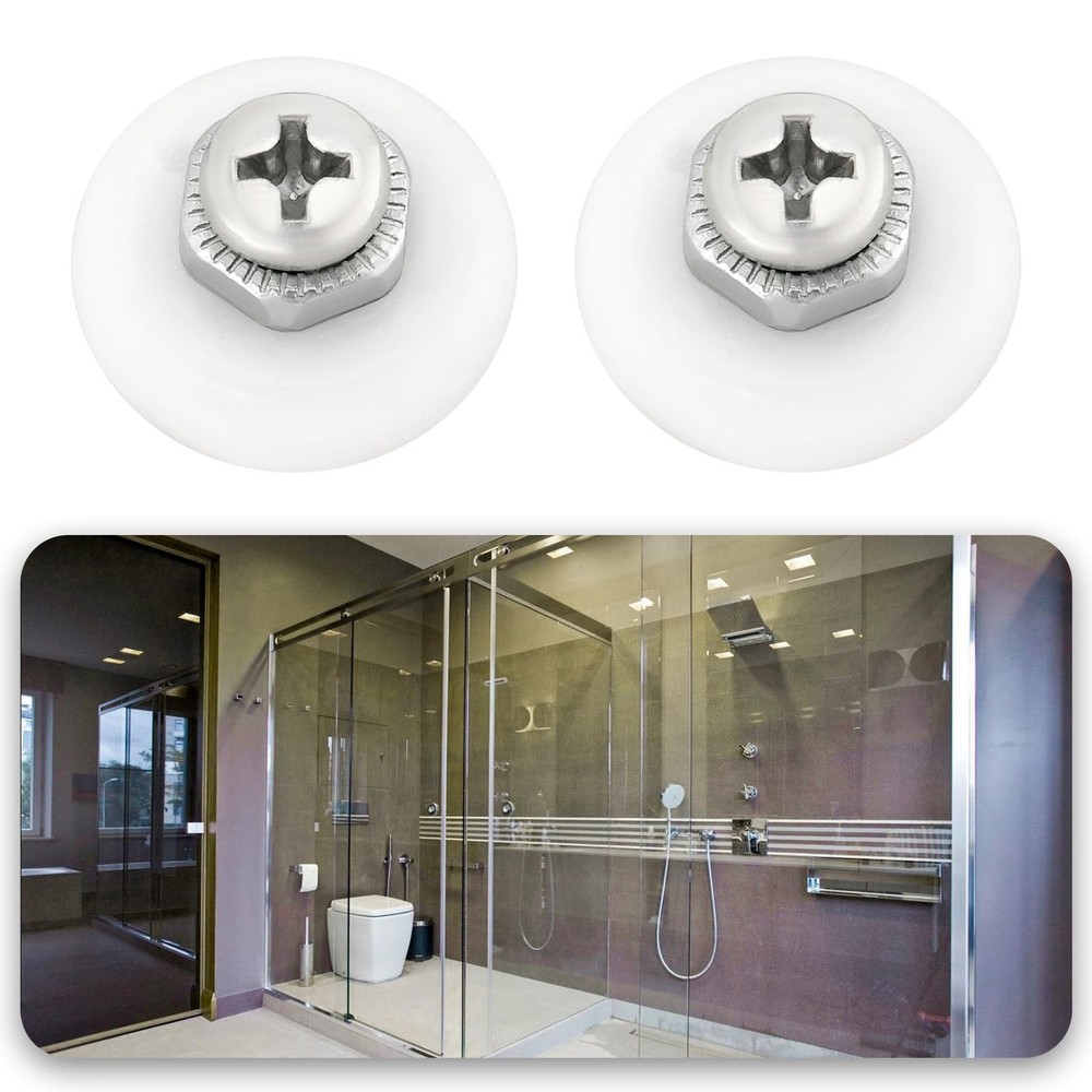 Micro Traders 8pcs Oval Edge Shower Door Rollers Sliding Wheels Sliding...