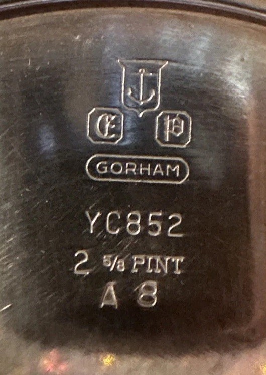 Gorham Silver Teapot w Lid Silverplated Modern YC852 Mid Century Modern