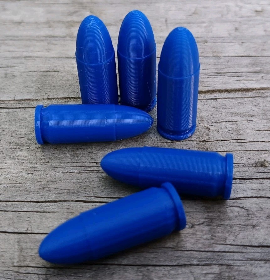 9mm Snap Caps / Dummy Rounds / Dry Fire Training - 10 Pack, Blue