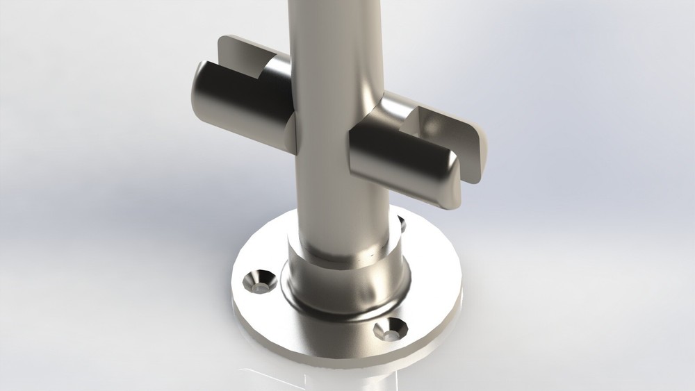 Stainless Steel Sneeze Guard Post