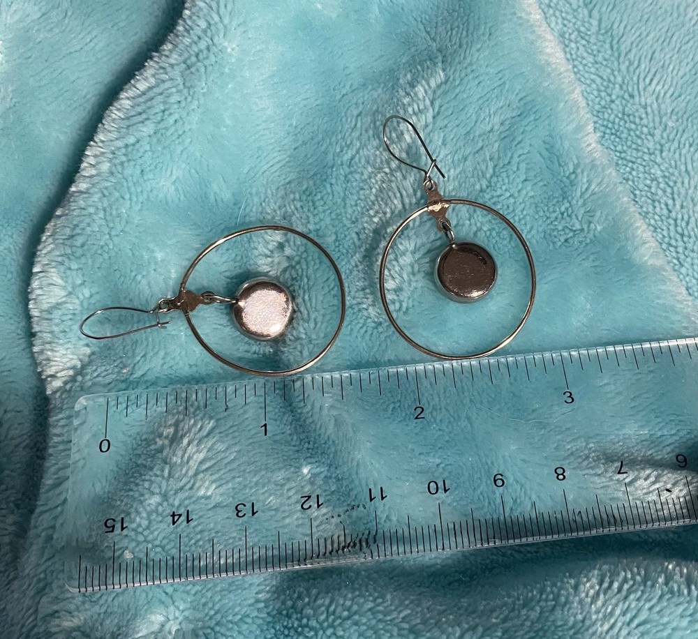 Earrings Silver With Abalone Stars Hoops