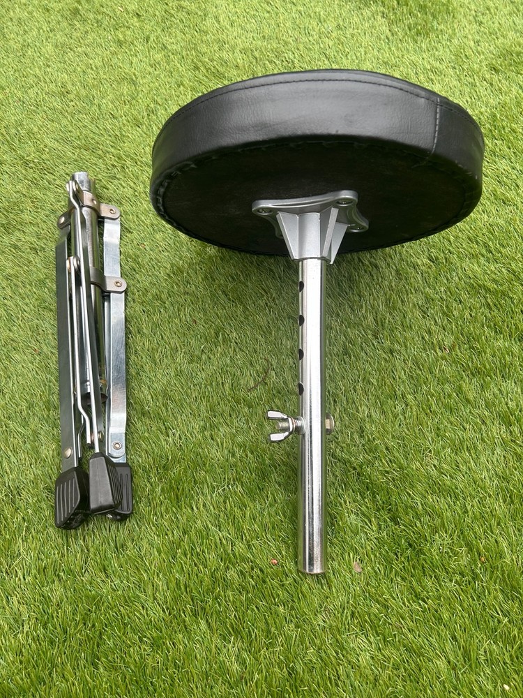 Drum Stool Throne / Height Adjustable / Double Braced / 11'' Padded Seat