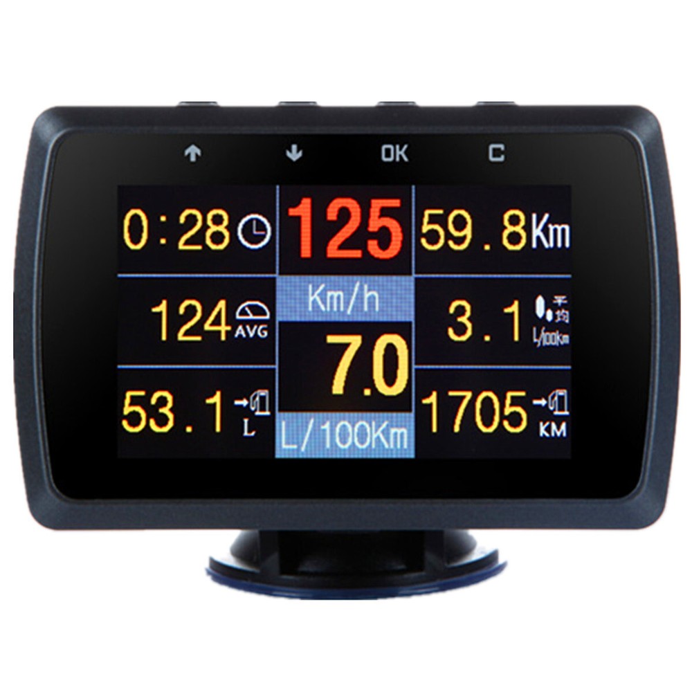 Car OBD OBD2 HUD Digital Meter Speedometer Engine Fault Code Alarm Display A501C