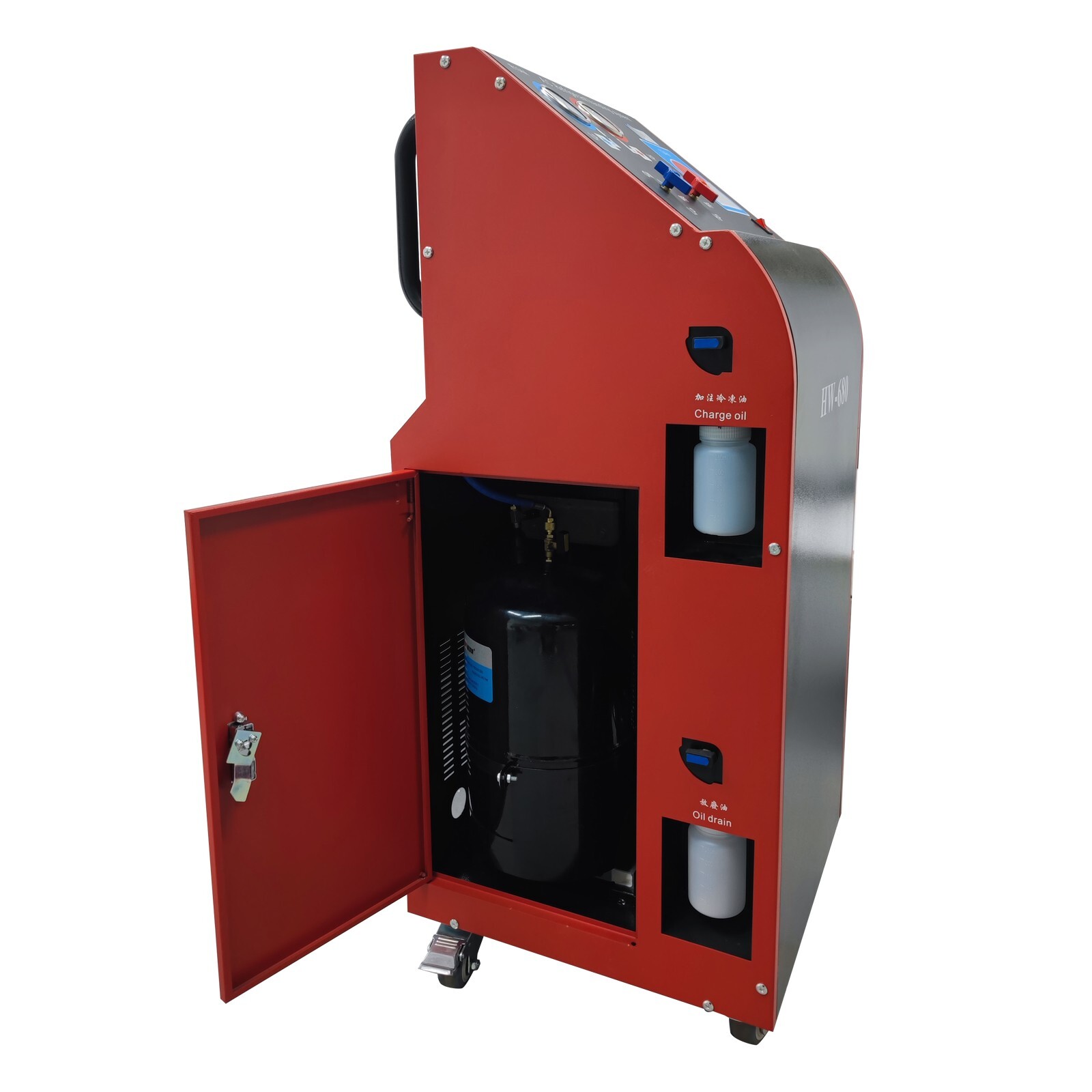 110V Car A/C Refrigerant Filling Machine Fault Detection Automatic Oil Filling