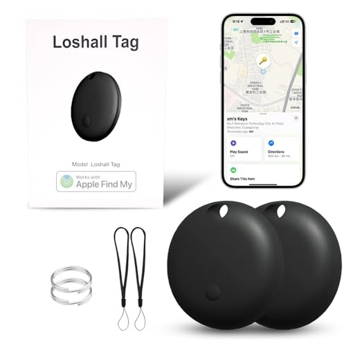 Air Tracker Tag 2 Pack, Smart Tracker Item Finders Compatible with Black 2 Pack