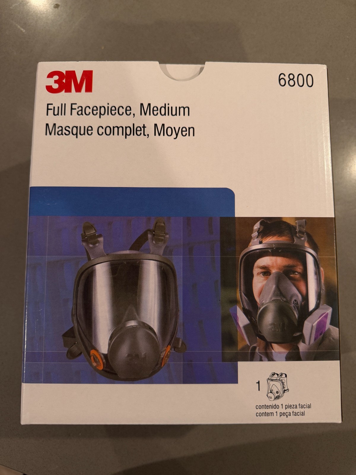 3M 6800 Full Facepiece Reusable Respirator Protection MEDIUM USA Seller