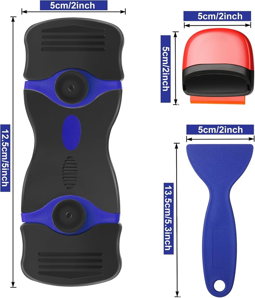 Tallew 9 Pcs Plastic Scraper Tool Sticker Plastic Razor Blade Scraper Plastic Pi