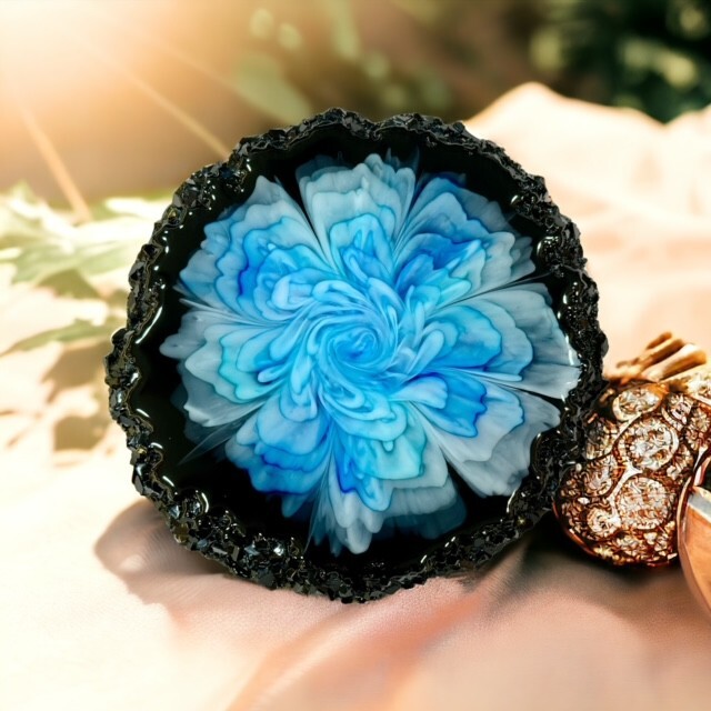 Sm 3 oz Volume Silicone Crystal Edged Tapered Coaster Mold