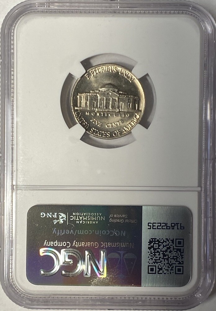 🔥 1987 D Jefferson Nickel 5c NGC MS 66 🔥