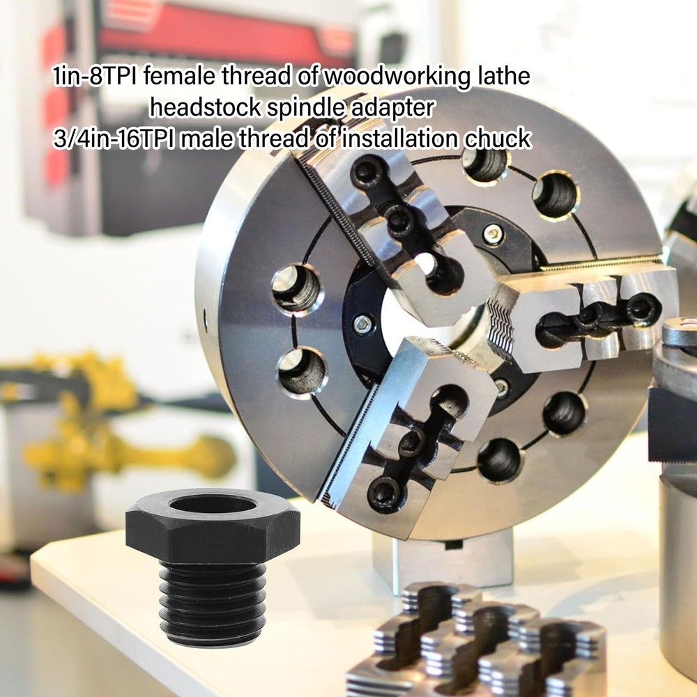 Lathe Headstock Spindle Adapter Thread Chuck Insert Adaptor Faceplate Tool Part
