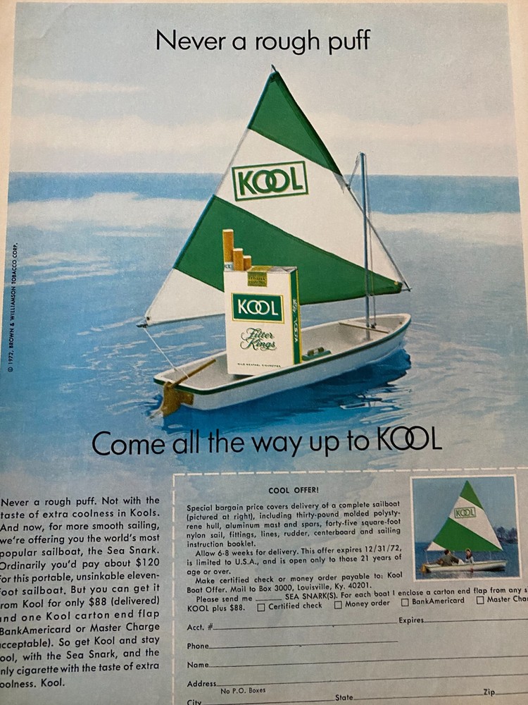 Kool Cigarettes, Full Page Vintage Print Ad