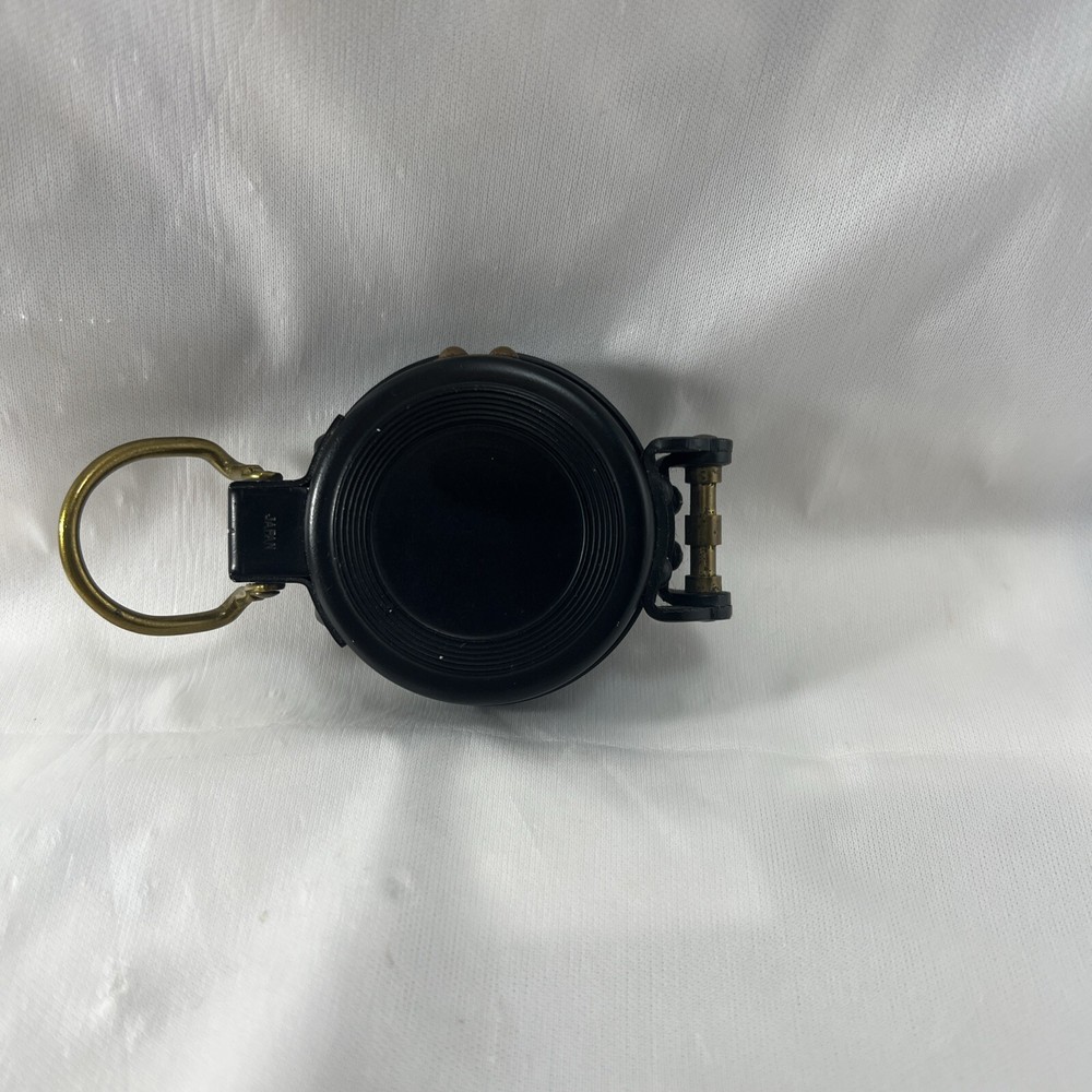 Vintage Compass In Plastic Case Engineer Handheld Black & Brass