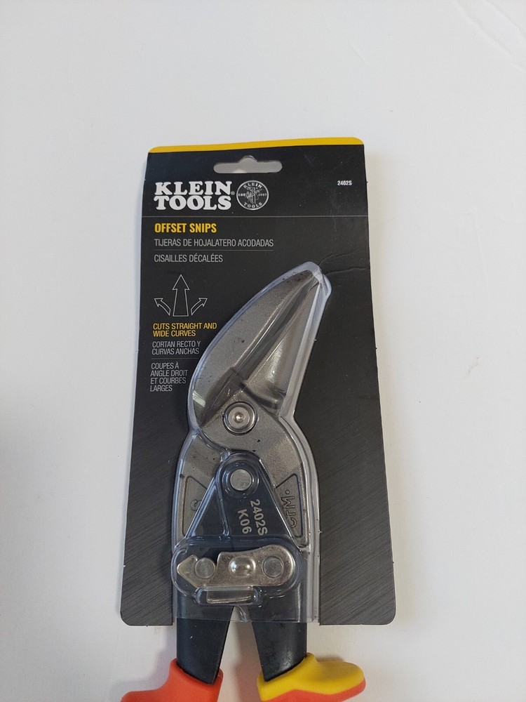 Klein Tools 2402S Offset Straight-Cutting Aviation Snips