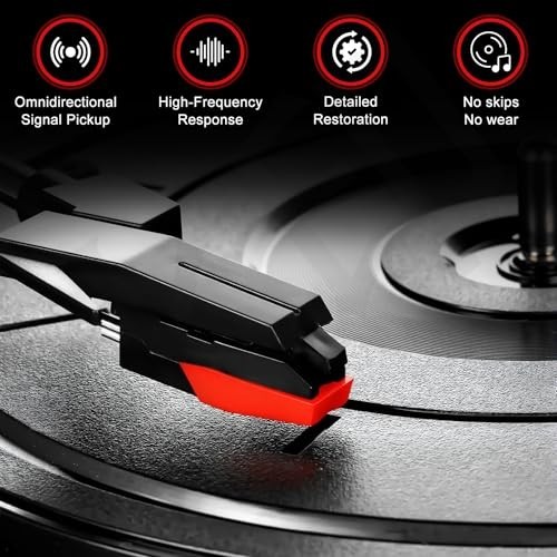 6 Pack Record Player Needle Replacement, Upgraded Vinyl Record Needle Compatible