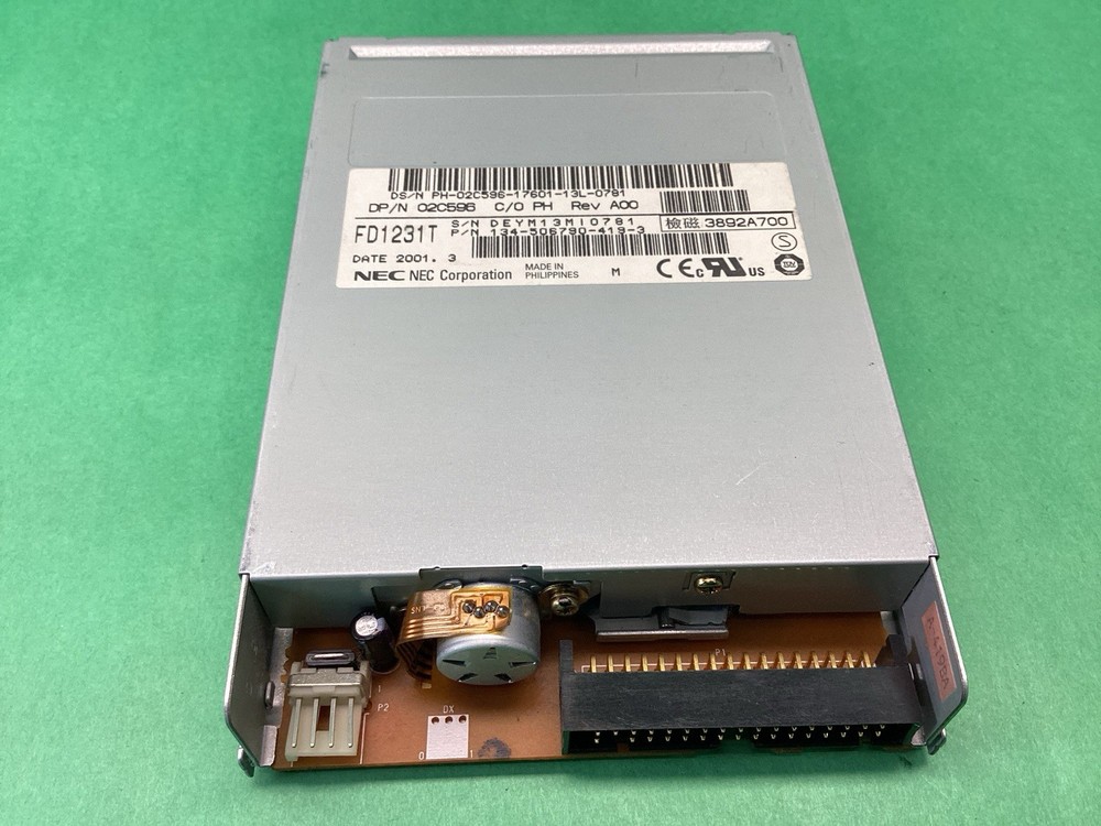 NEC FD1231T Dell Dimension 3.5” Internal Desktop Floppy Disk Drive - UNTESTED