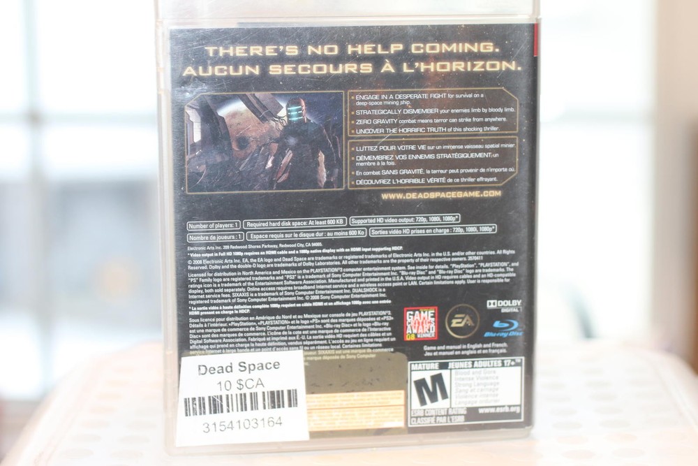 Dead Space PlayStation 3 Game Completee PS3 vIDEO GAME