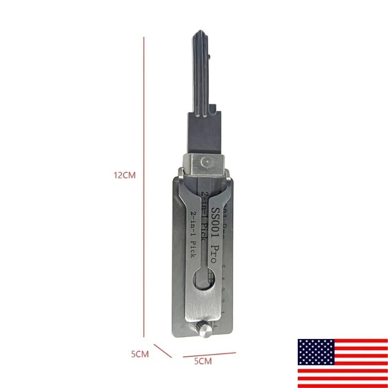 Hook And Pickup Tool Kit 2 In 1 Portable Lock Picking Set Ergonomic Handle**