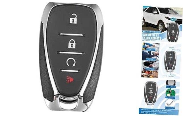 4 Button Car Keyless Entry Remote Control Replacement Key Fob Proximity Smart
