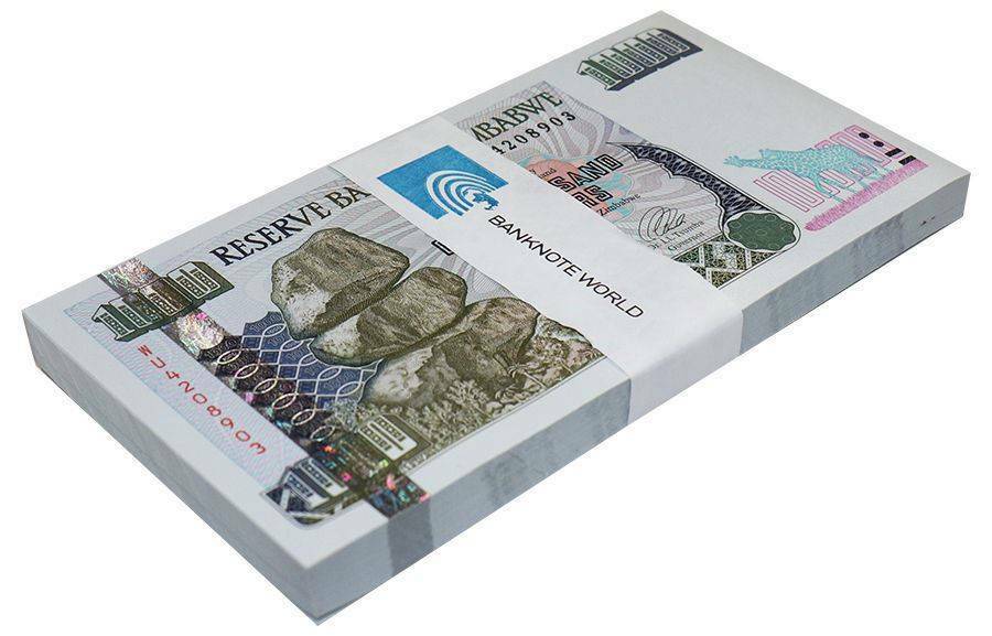 Zimbabwe 1000 Dollars, 2003, P-12b, UNC X 100 PCS Bundle Pack