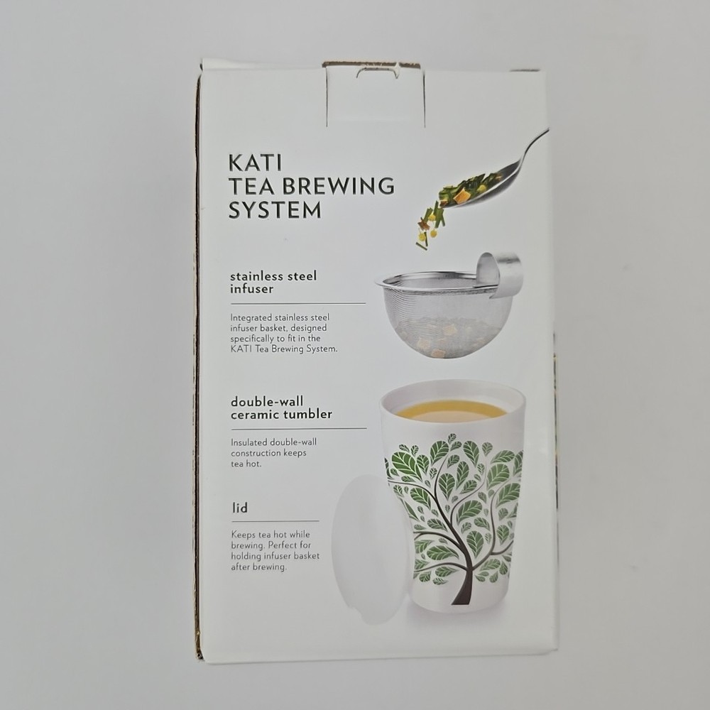 Tea Forte Kati Ceramic Steeping Cup with Infuser Brewing System - New