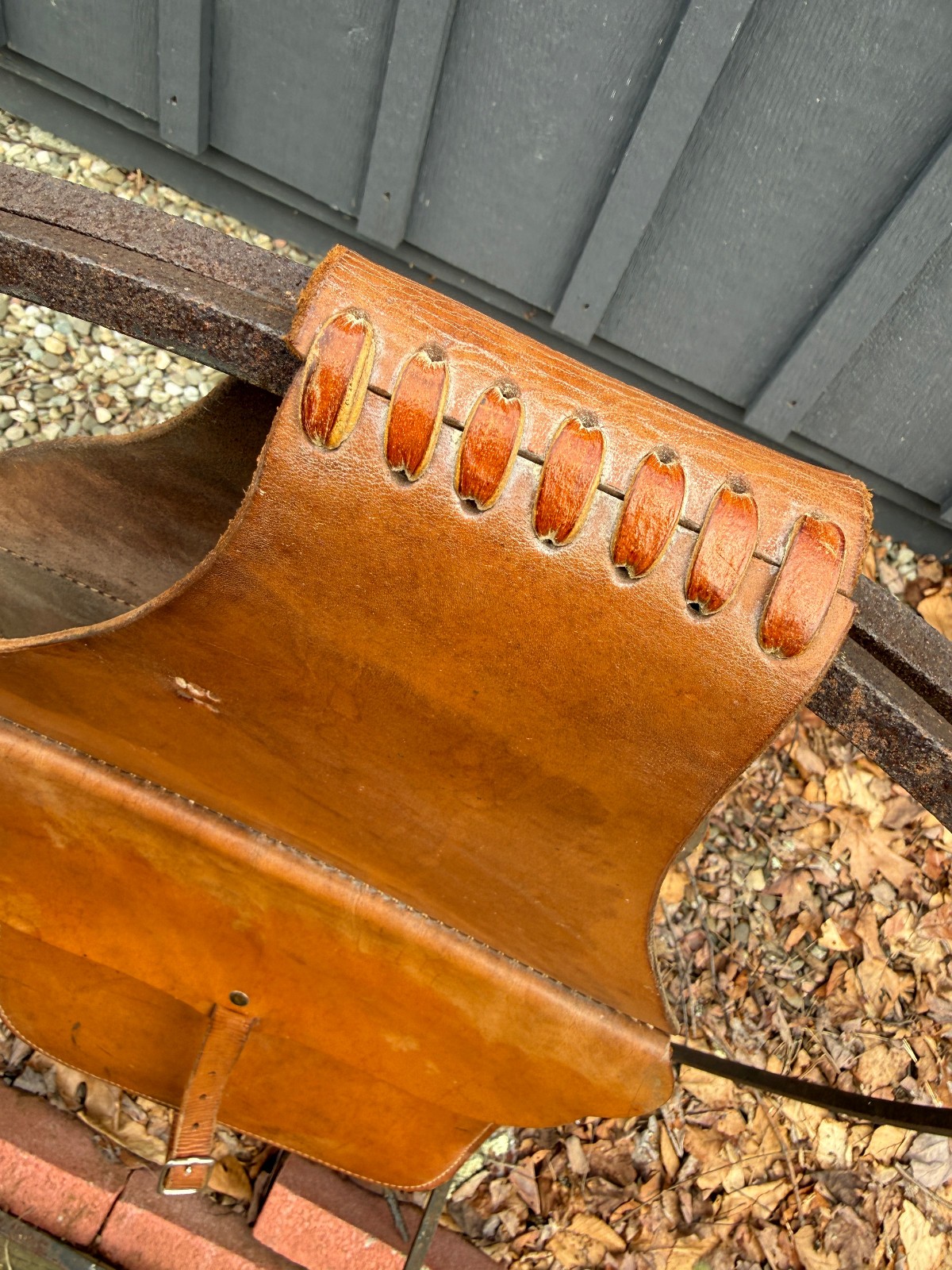 VTG LEATHER SADDLE BAGS WESTERN EQUESTRIAN TACK HORSE TACK CUSTOM HAND MADE