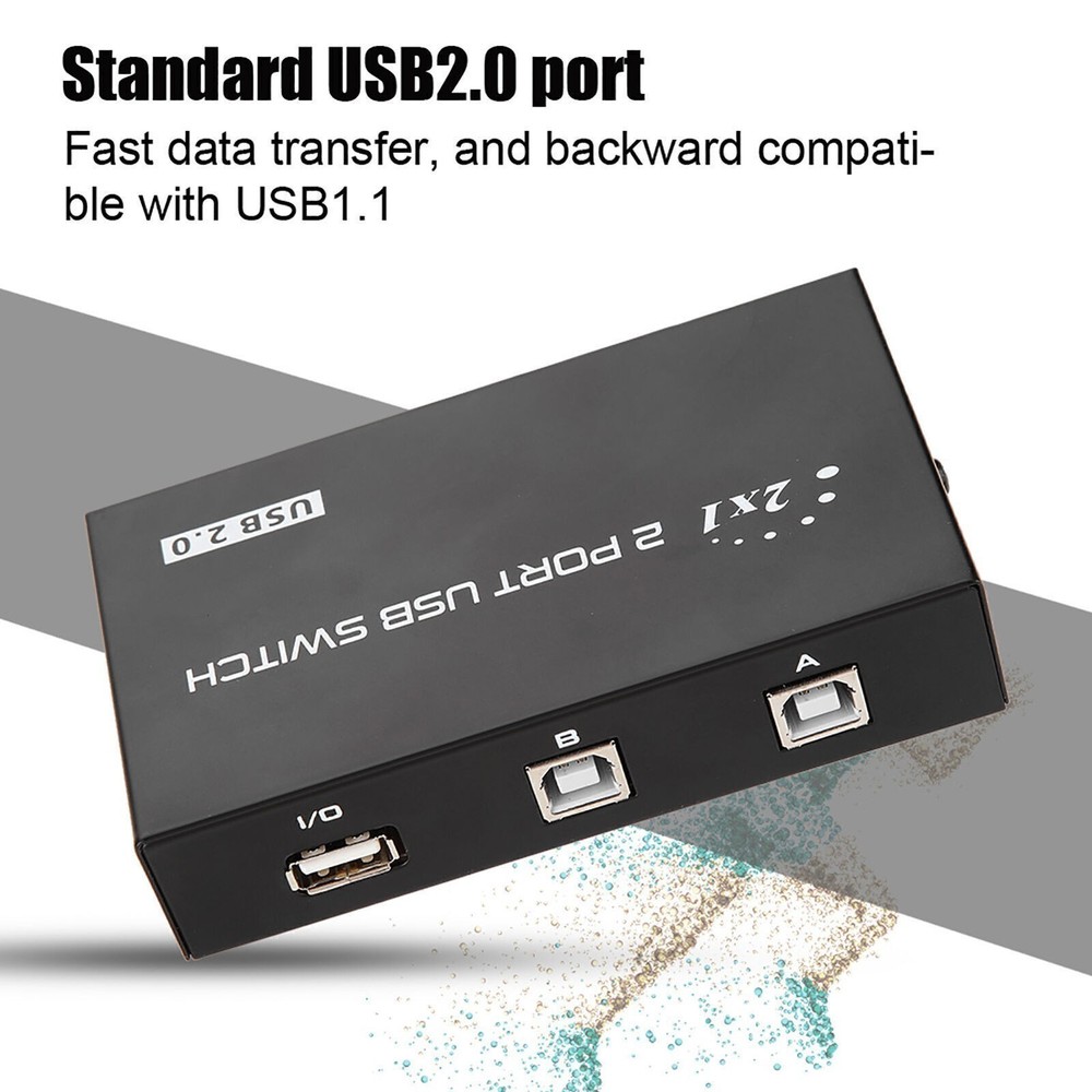 2/4 Port USB 2.0 Manual Sharing Switch Switcher Box for PC Printer Scanner