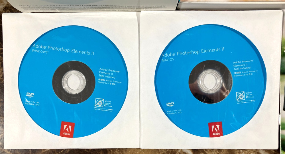 Photoshop Elements 11 For Windows & Mac OS 2012 Software w/ Serial DVD-Rom