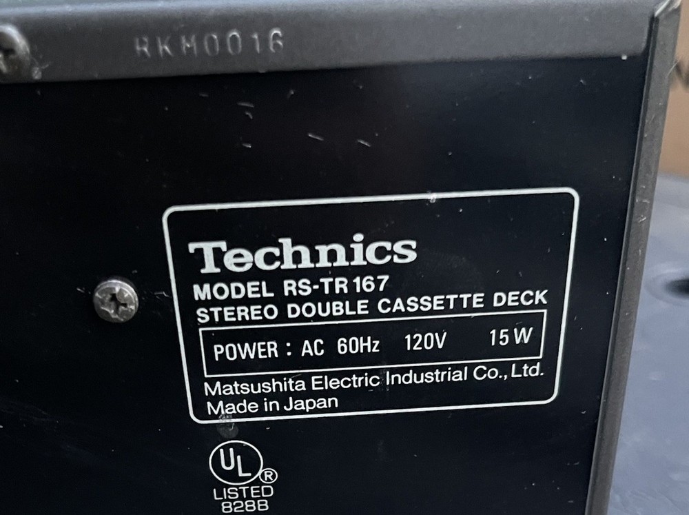 Technics RS-TR167 Stereo Double Cassette Deck Dolby NR Auto Reverse WORKS TESTED