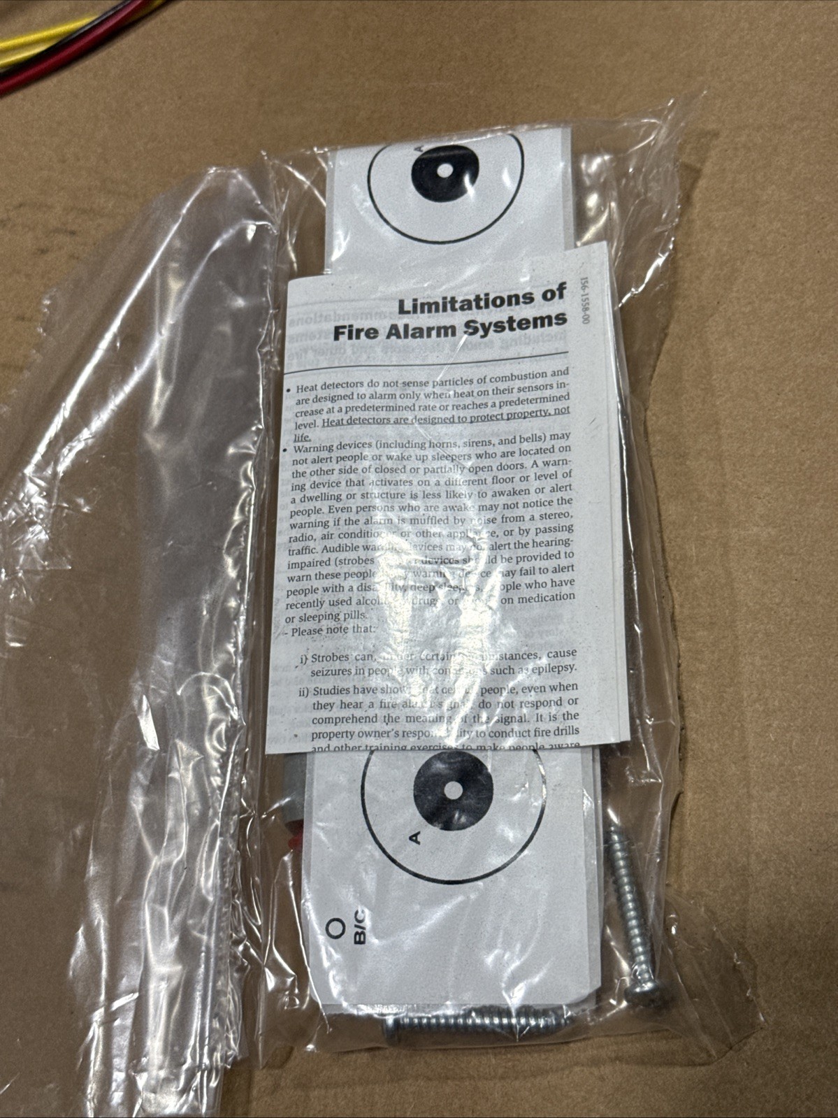 System Sensor Model: LD4S 4-wire Duct Smoke Detector Lennox 102325-01 New