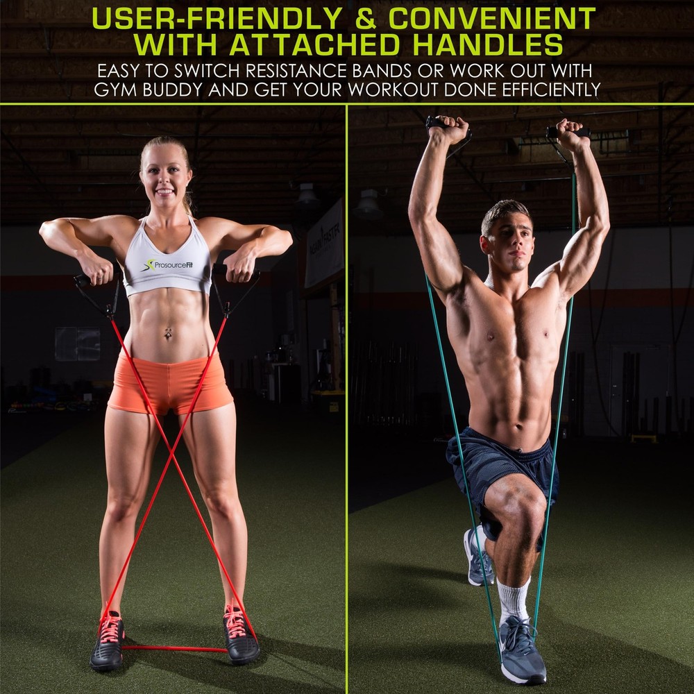 ProsourceFit Single Stackable Resistance Bands with Door Anchor and Exercise ...