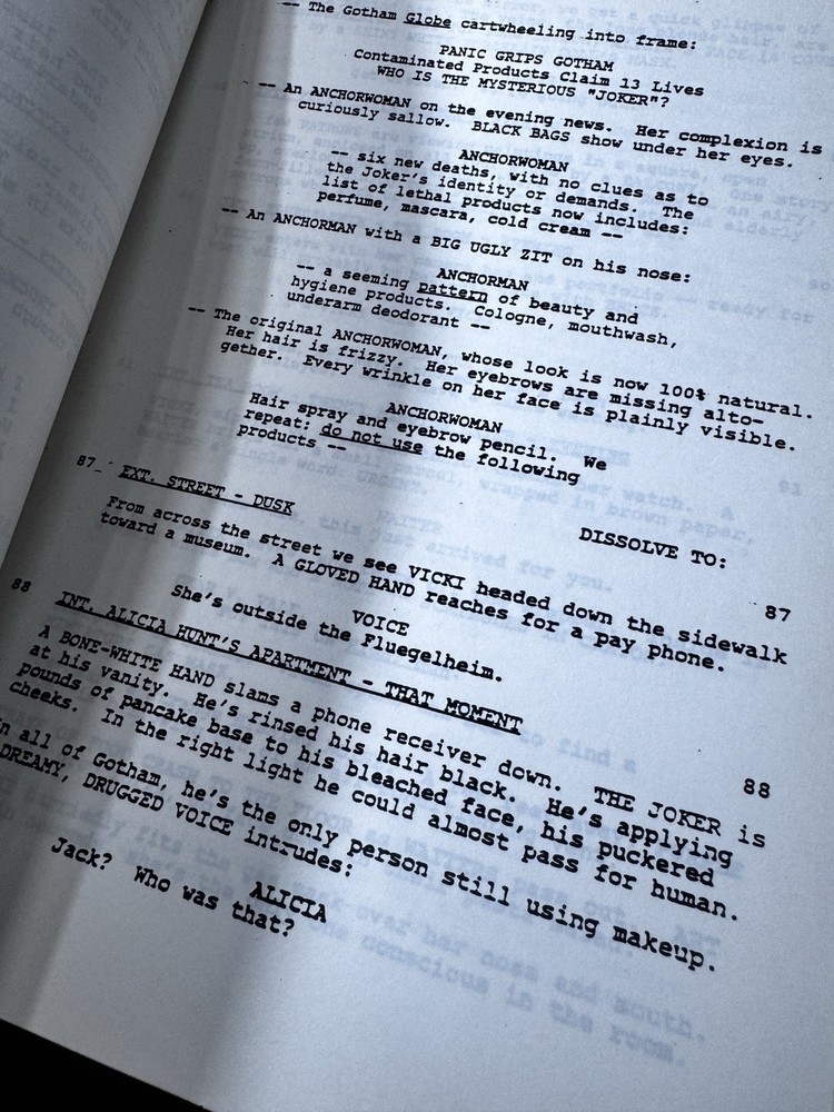 BATMAN Screenplay Script by Sam Hamm Third Draft 1988 READ DESCRIPTION