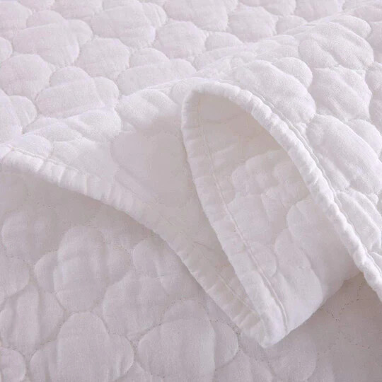 100% White Cotton Quilt Set Bedspread Coverlet