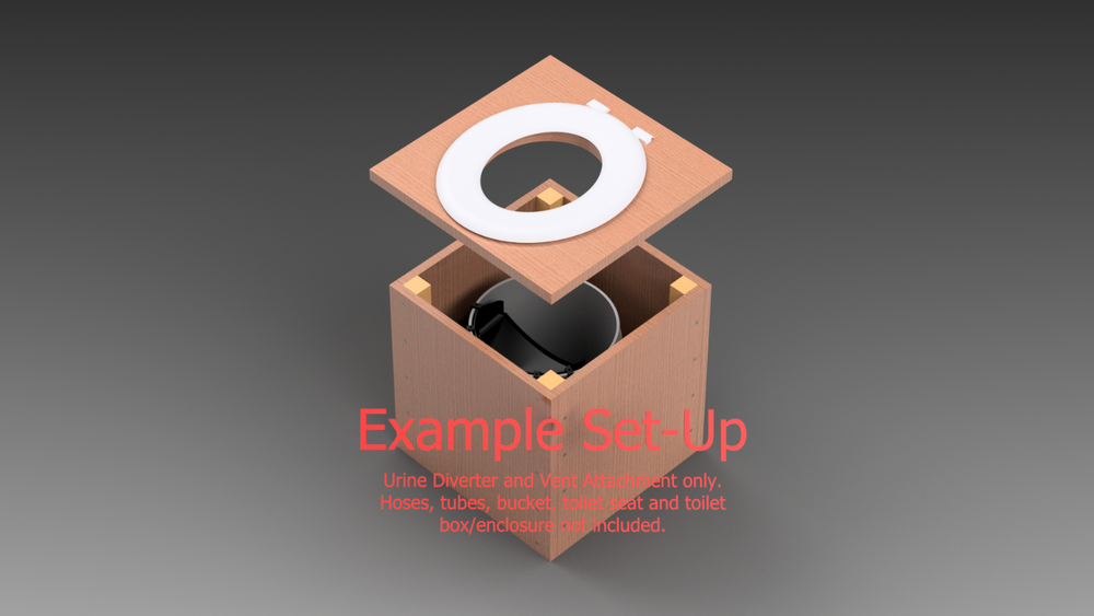 DIY Compost Toilet XL Urine Diverter and Ventilation Kit