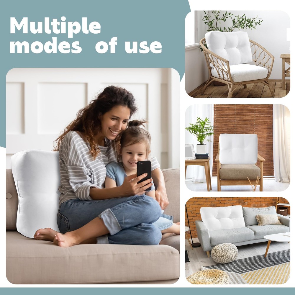 Shredded Foam Sofa Back Cushions, Supportive Back Cushion Replacement for Cou...